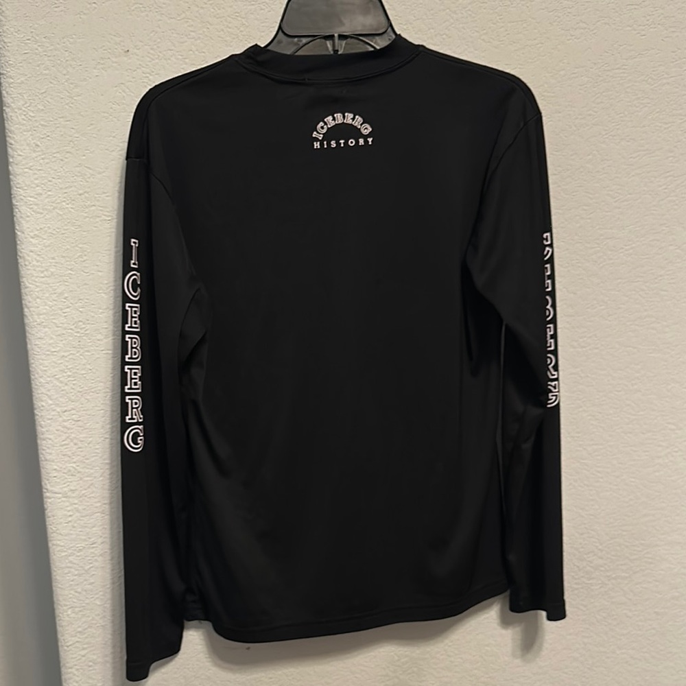Vintage Iceberg Black Graphic Long Sleeve Jersey EUC - Picture 4 of 6
